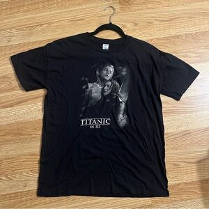 Vintage 90’s Titanic Movie in 3D T-Shirt Magic Activewear Black Medium